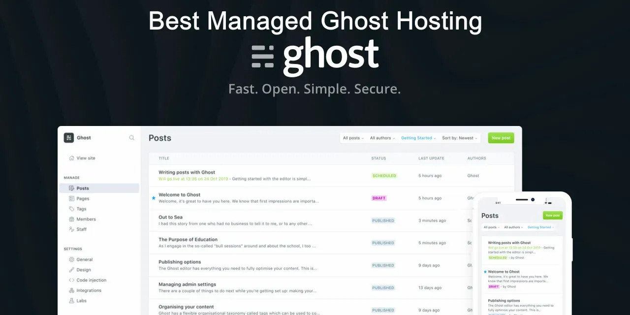 Managed ghost hosting